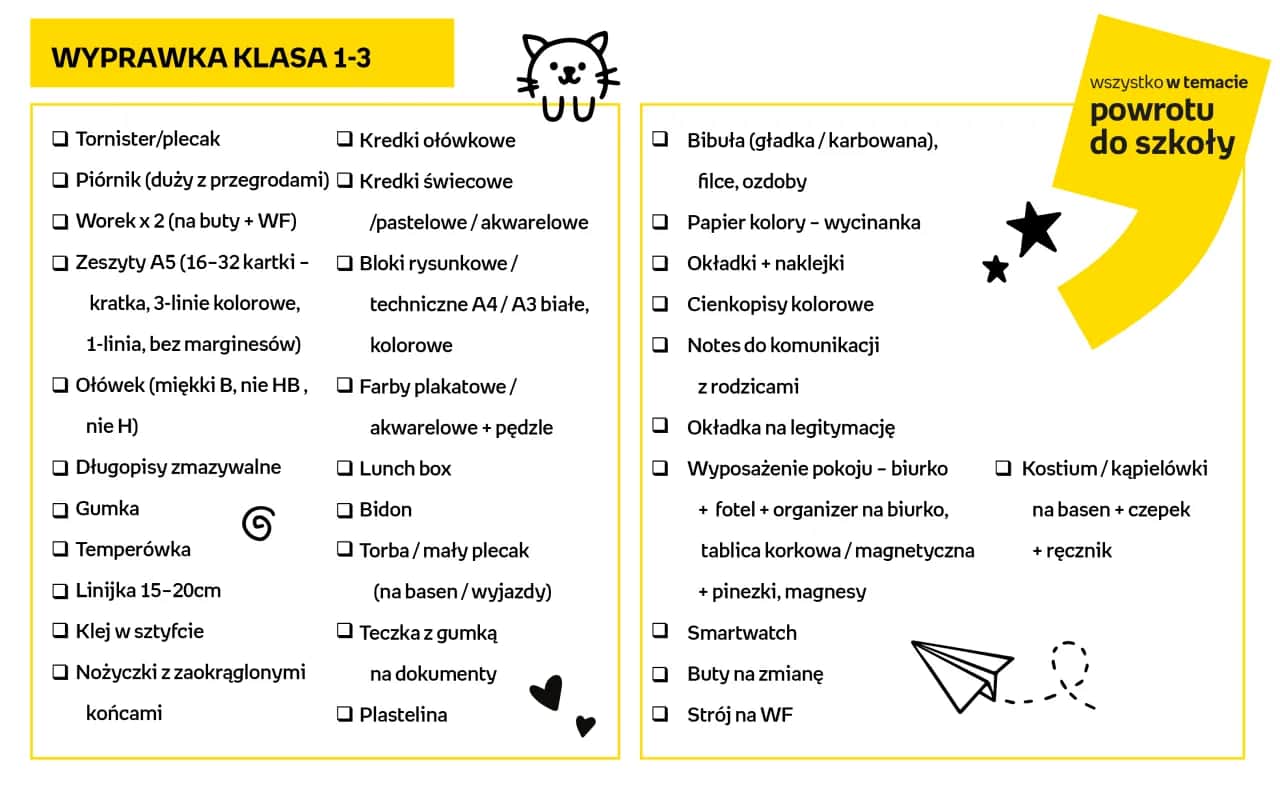 Wyprawka szkolna: Kompletna lista na każdy etap. O niczym nie zapomnij!